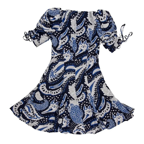 Alice McCall NEW Blue Paisley Print Tie Detail Women's Mini Dress size X… - Picture 5 of 5
